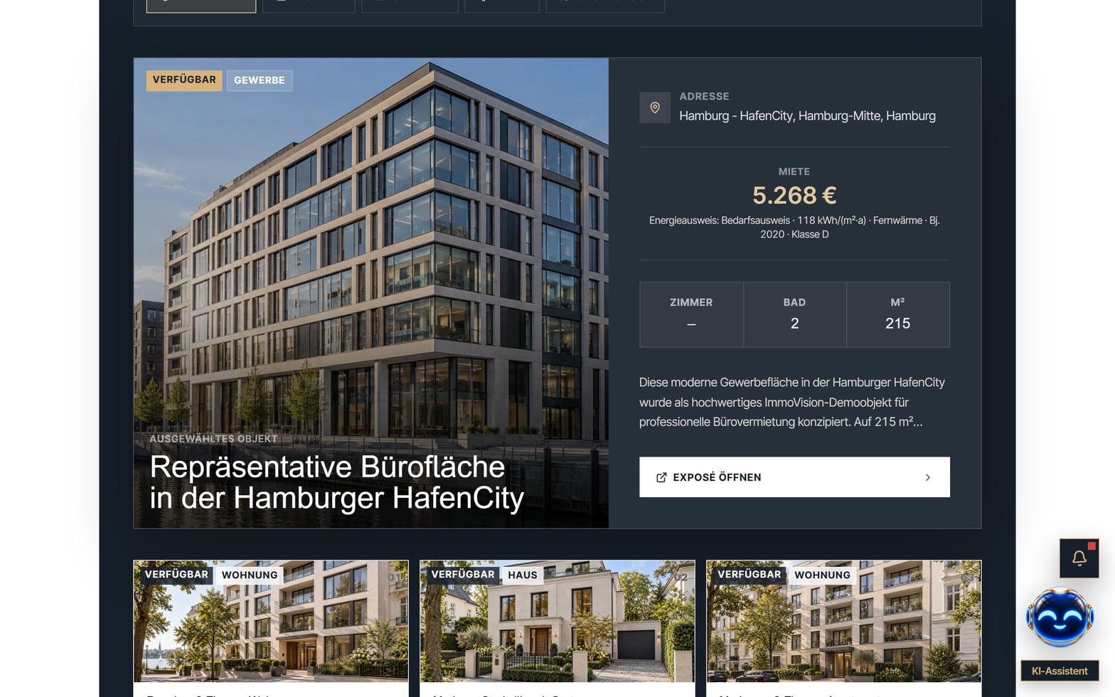 Büro-Microsite